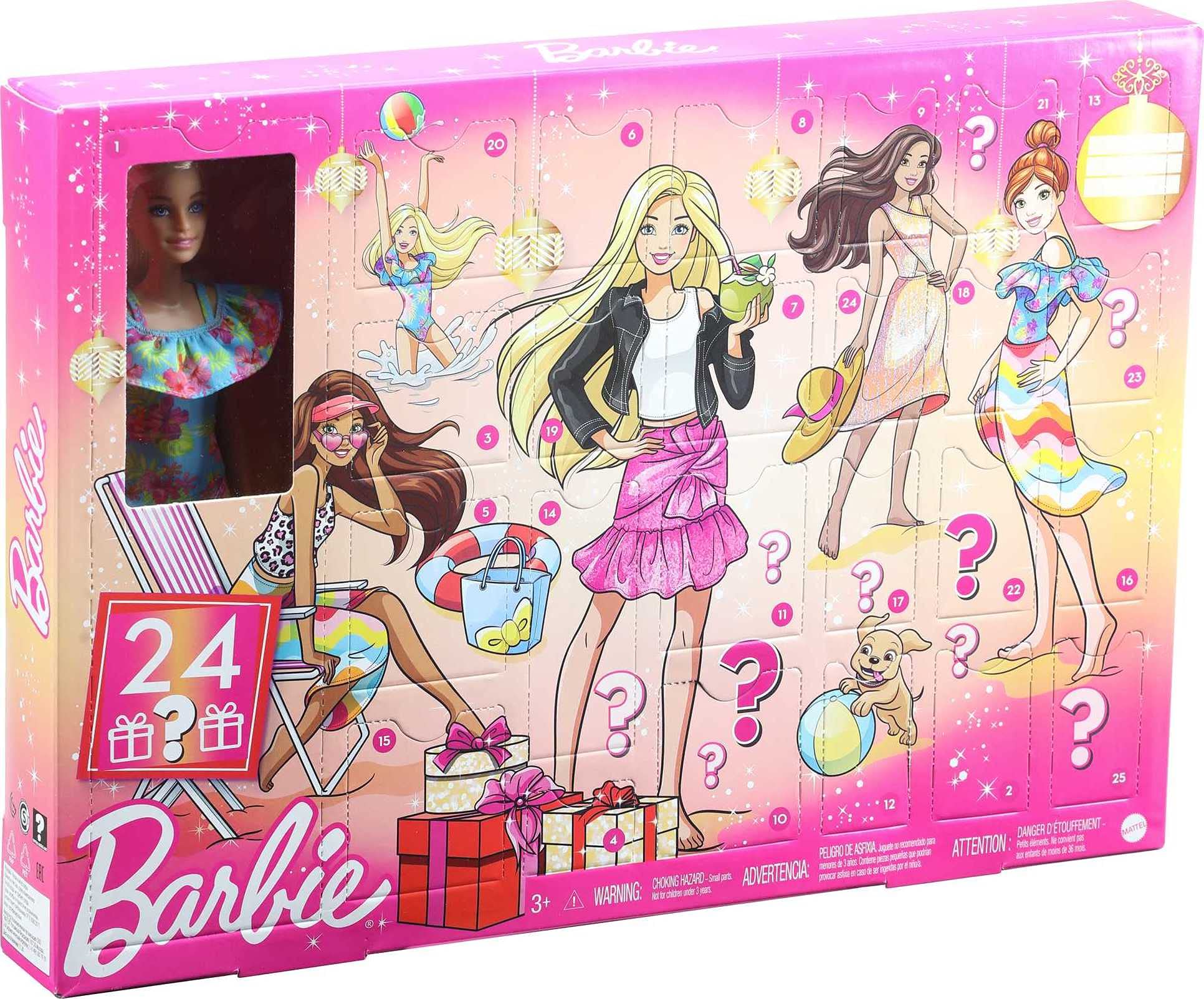 Foto 2 pulgar | Venta Internacional- Calendario De Adviento Barbie Con Muñeca Barbie, 24 Sorpresas Que Incluyen Ropa Y Accesorios