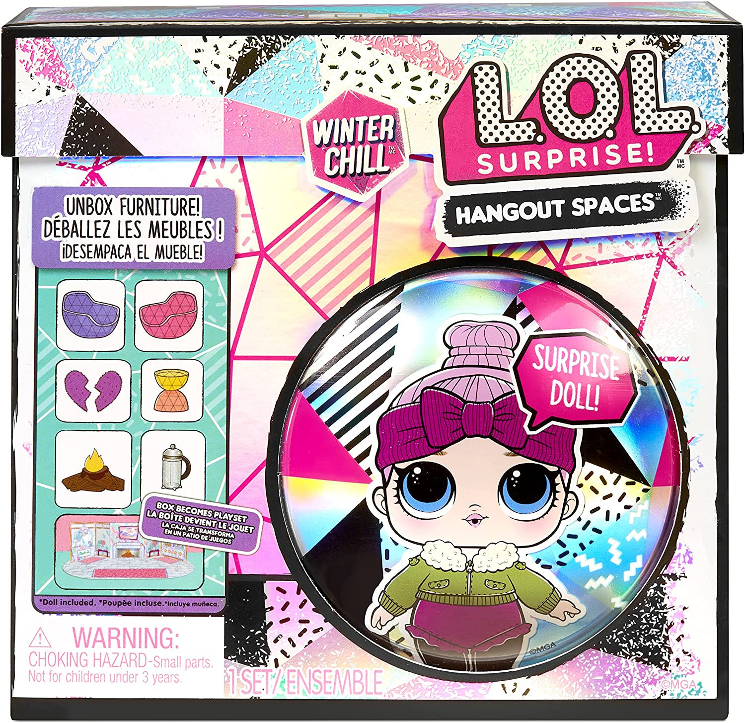 Foto 2 pulgar | Venta Internacional - Lol Surprise Winter Chill Hangout Spaces - Juego De Muebles Con Acogedora, Más De 10 Sorpresas