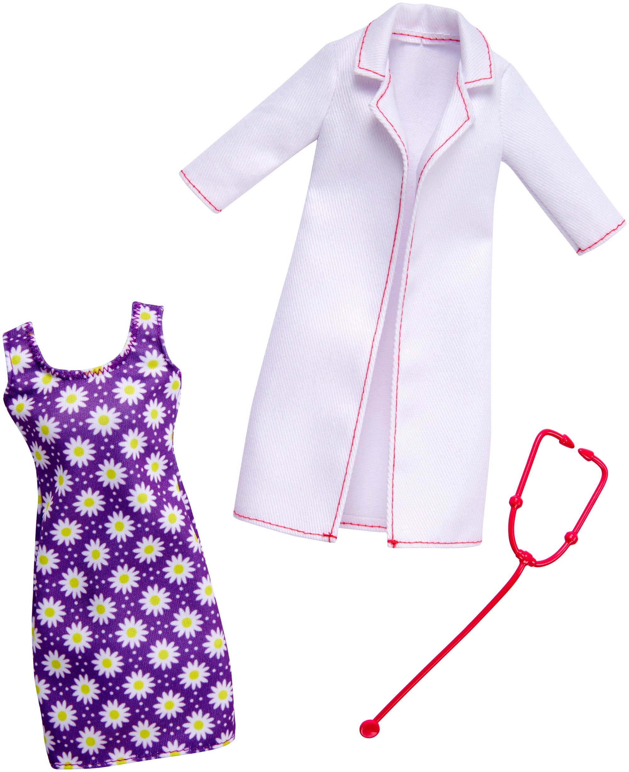 Venta Internacional- Barbie - Ropa Muñeca Fashionsita, Bata De Doctora (mattel Fkt12)