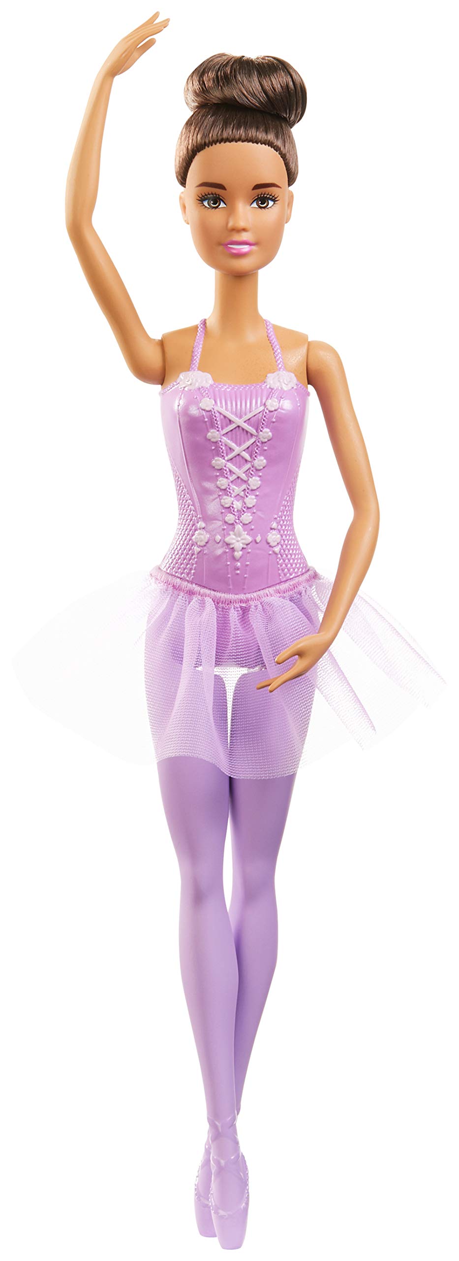 Venta Internacional- Muñeca Barbie Bailarina, Morenas, Tutu Morado