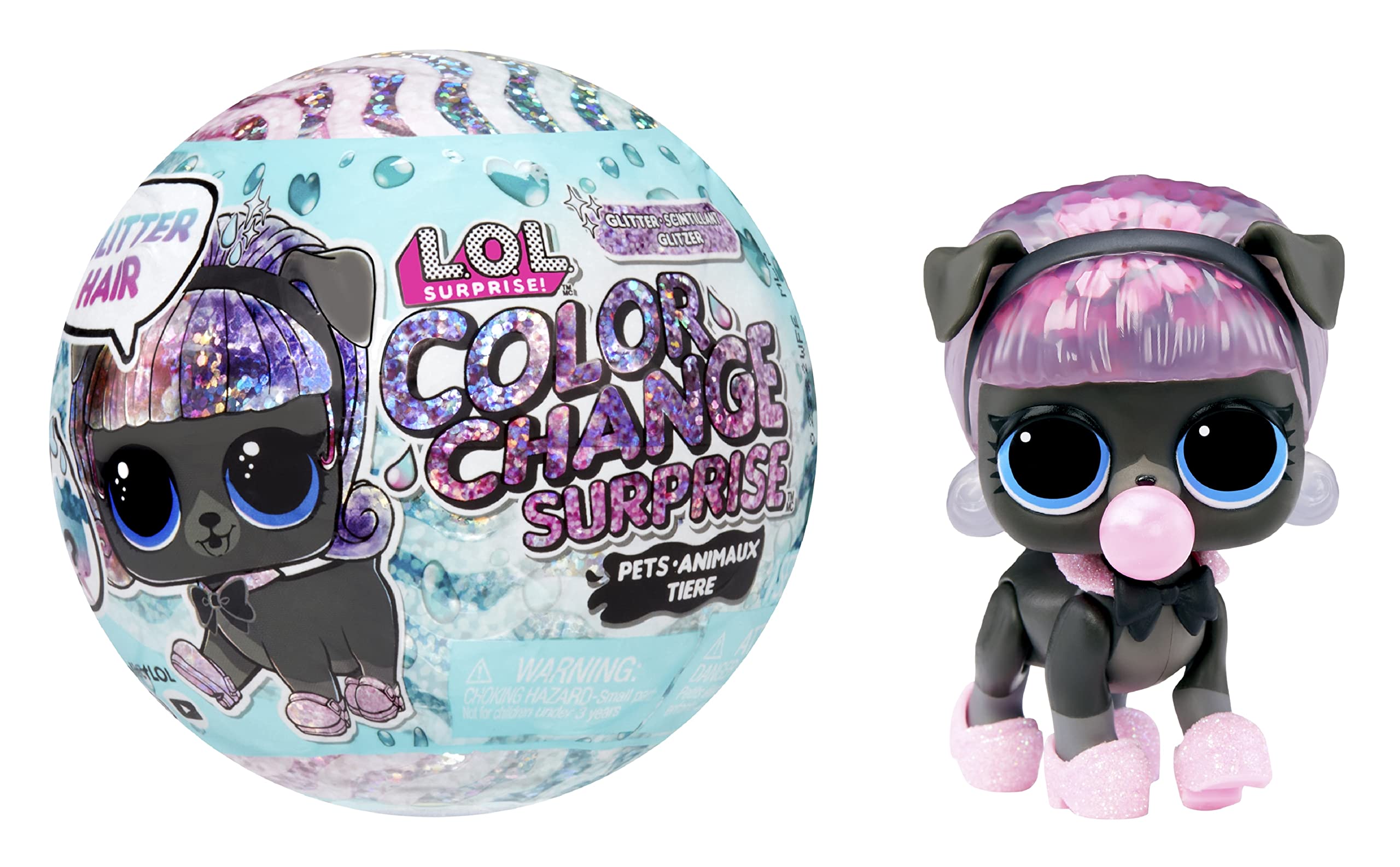 Venta Internacional - Lol Surprise Glitter Color Change TM Pets Con 5 Sorpresas Que Incluyen Una Muñeca Coleccionable