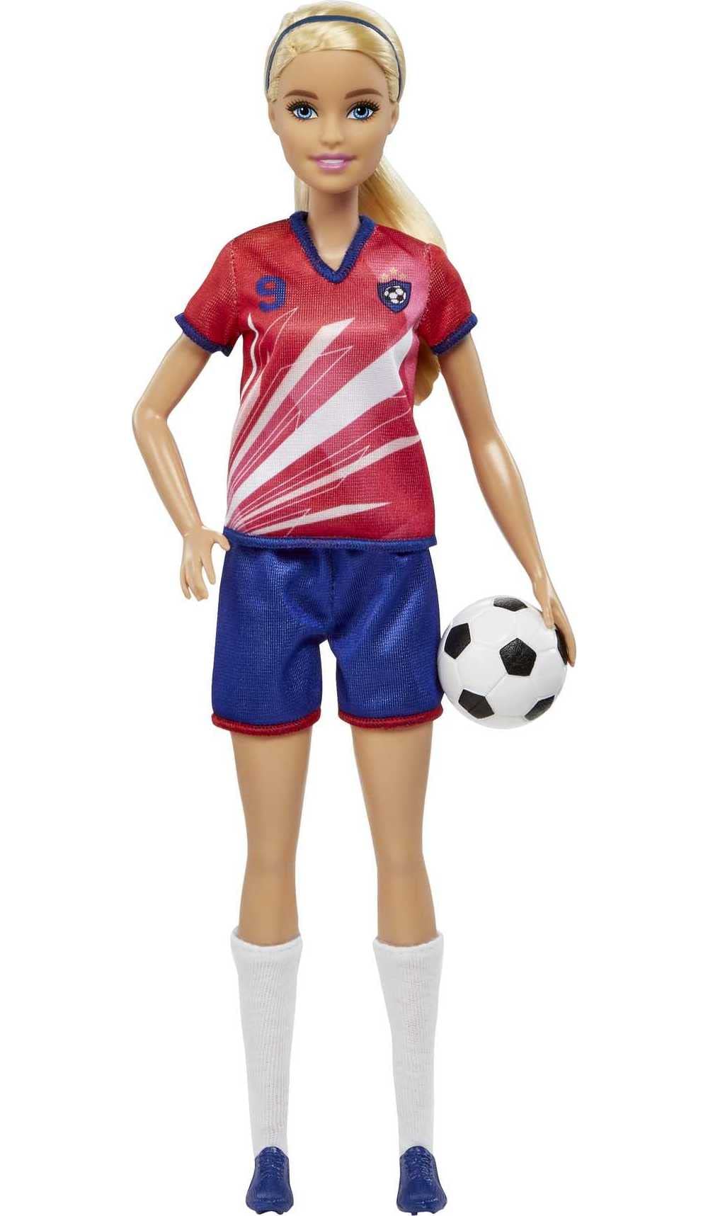 Venta Internacional- Barbie Soccer Doll, Rubia Cola De Caballo, Colorido Uniforme Y Accesorios De Futbol