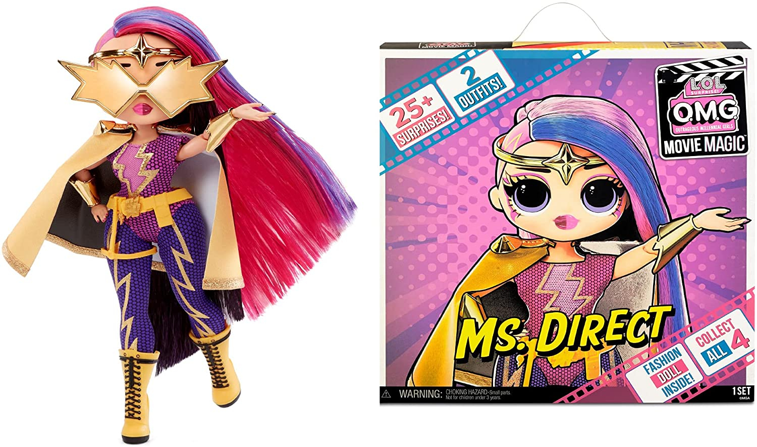 Foto 1 | Venta Internacional - Lol Surprise Omg Movie Magic Ms. - Muñeca De Moda Directa Con 25 Sorpresas