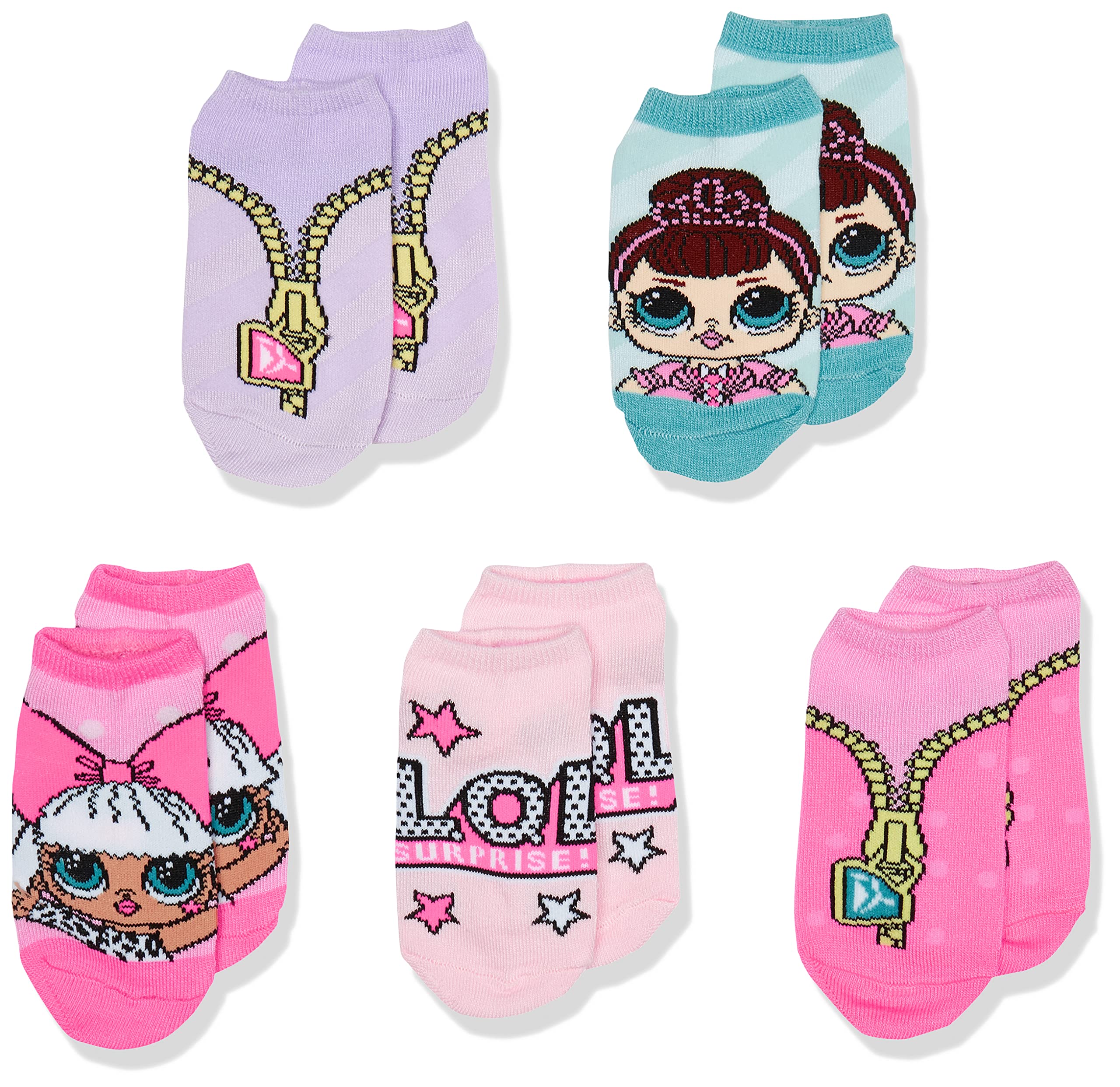 Venta Internacional -lol Sorpresa Chicas Lol Sorpresa! 5 Paquete Sin Calcetines, Rosa Múltiple