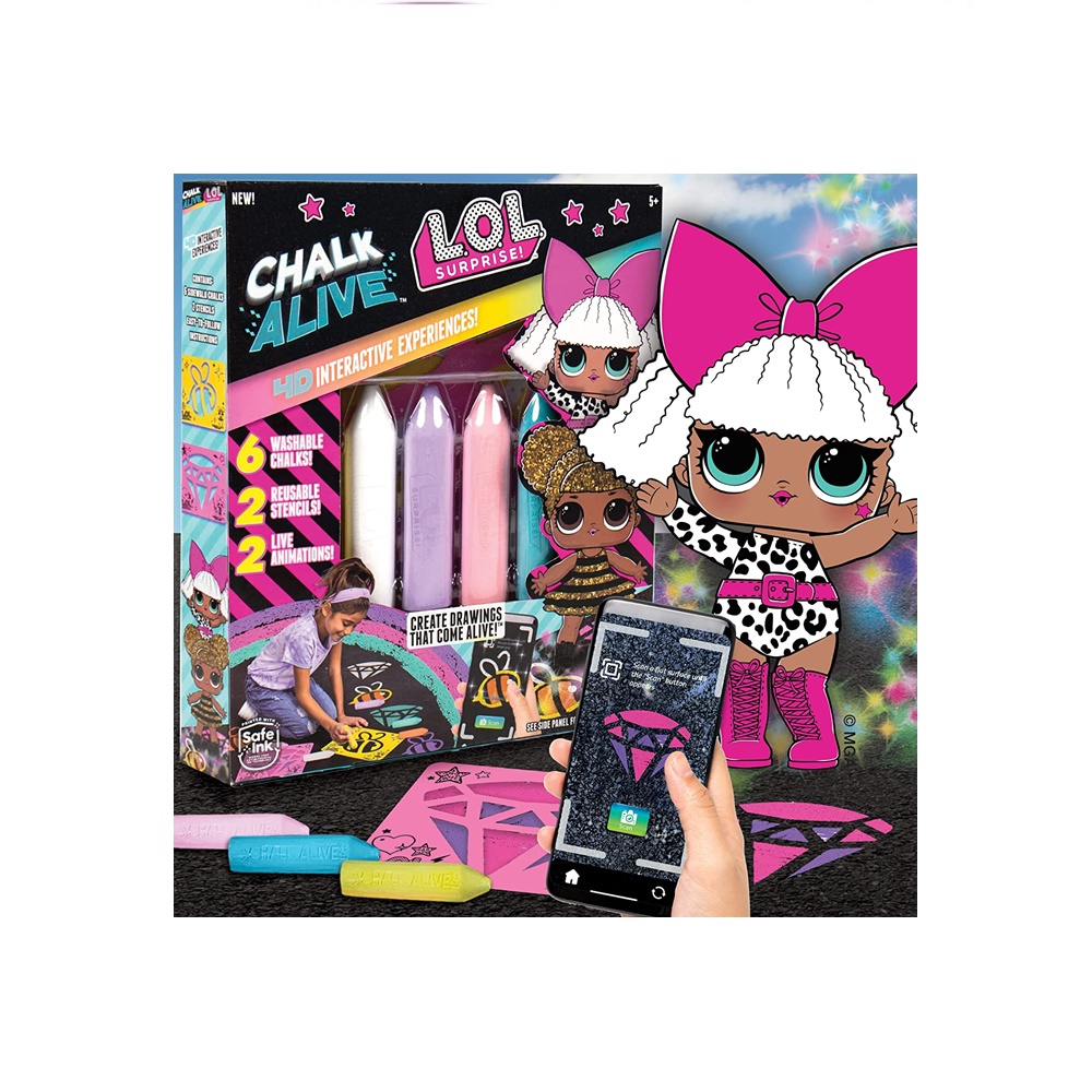 Foto 2 pulgar | Venta Internacional -lol Sorpresa Chalk Alive, Crea Dibujos Que Cobran Vida, Vibrante Tiza De Acera Para Niños