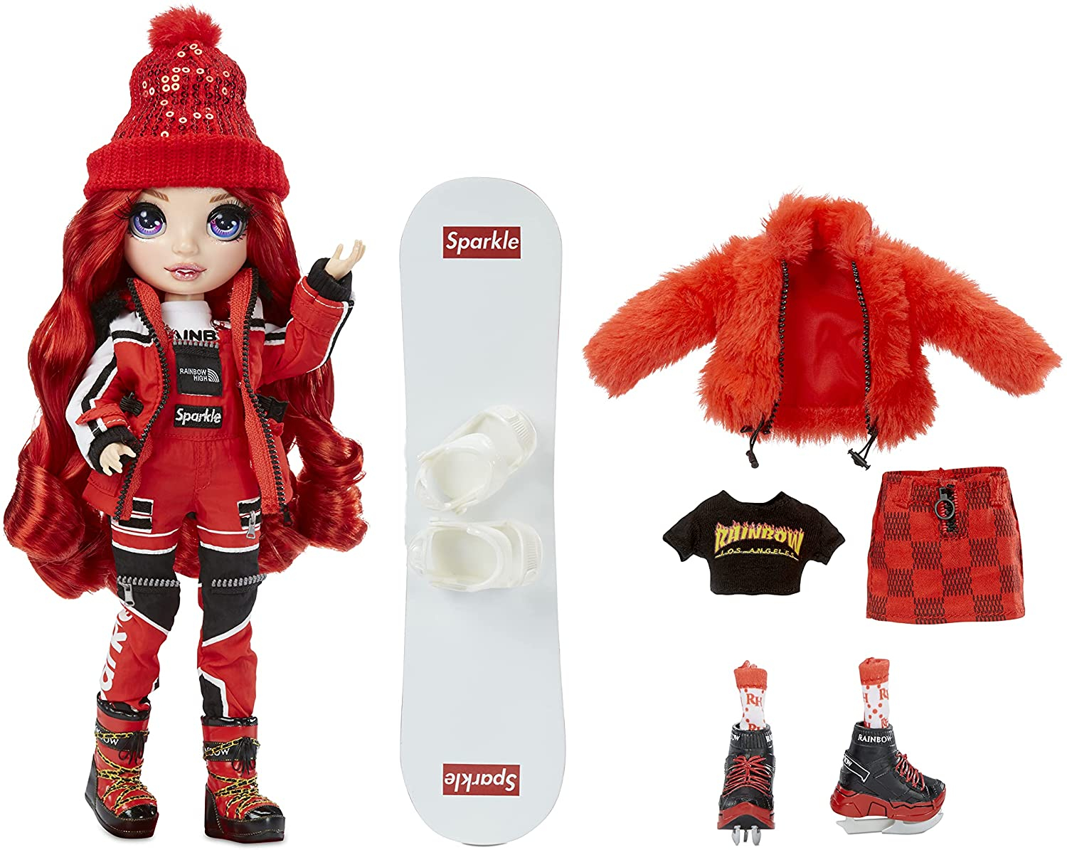 Foto 3 pulgar | Venta Internacional- Muñeca Rainbow High Set de Juego de Snowboard Ruby Anderson