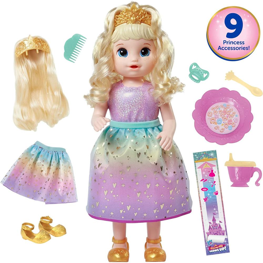 Foto 3 pulgar | Muñeca Baby Alive Crece Princesa Ellie 9 Accesorios