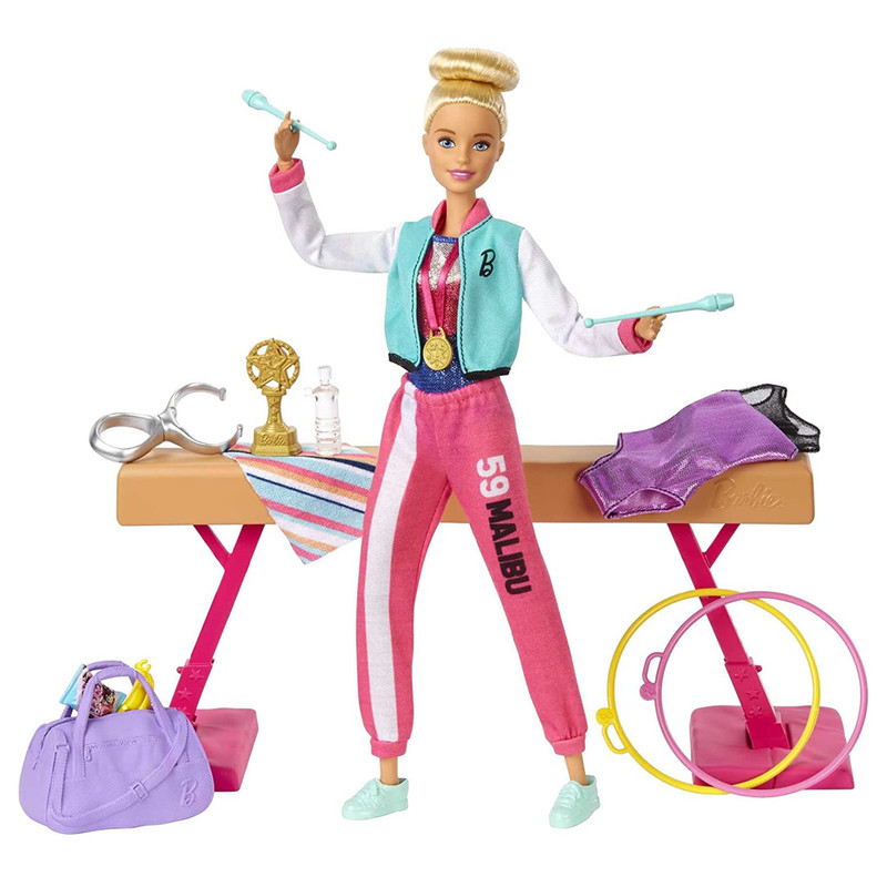 Muñeca Barbie Set De Gimnasta