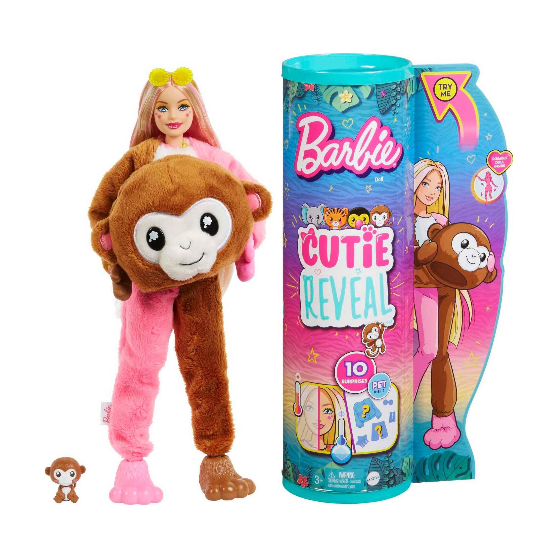 Muñeca Barbie Jungle Mono Multicolor