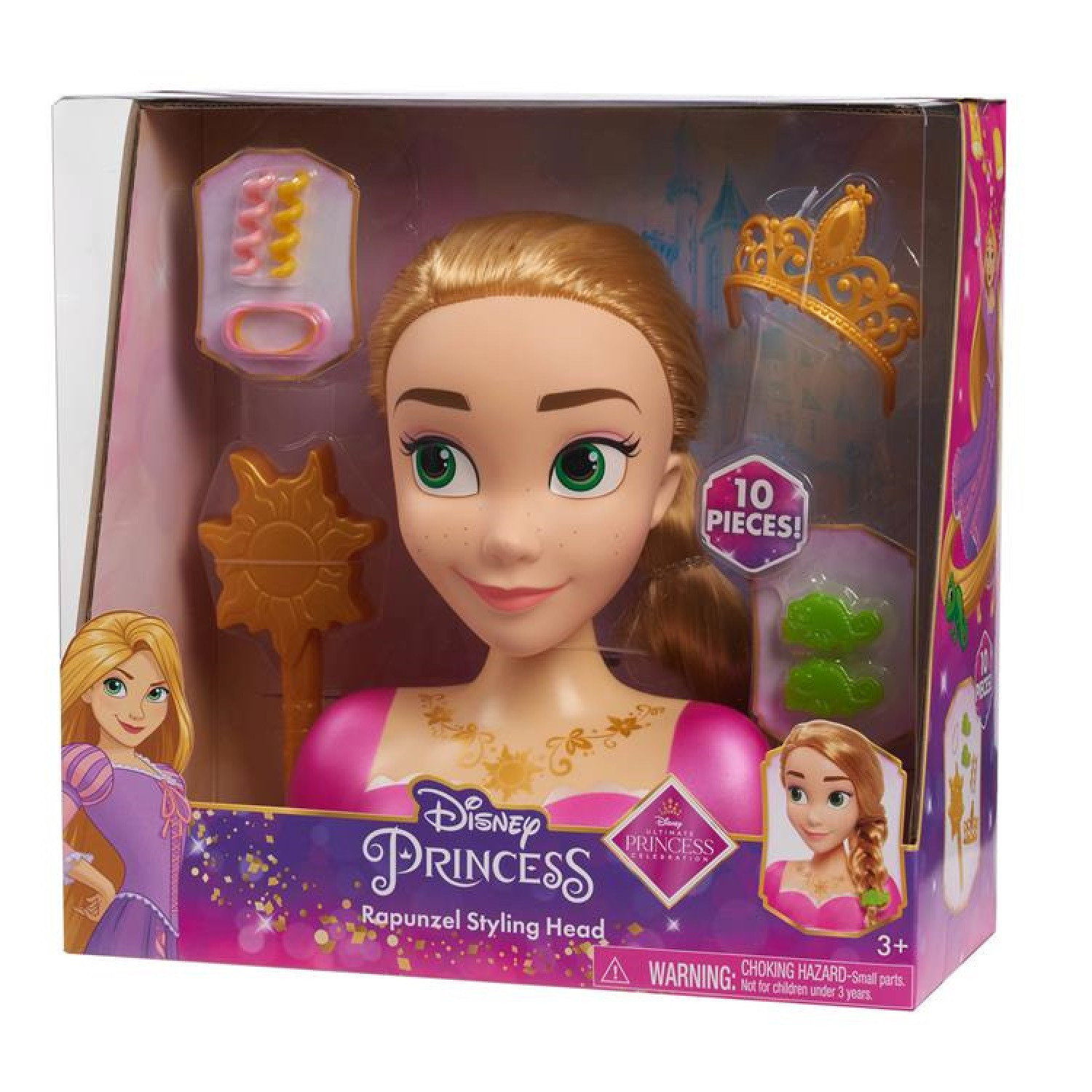 Foto 4 | Princesa Rapunzel Cabeza Para Peinar 10 Accesorios Disney