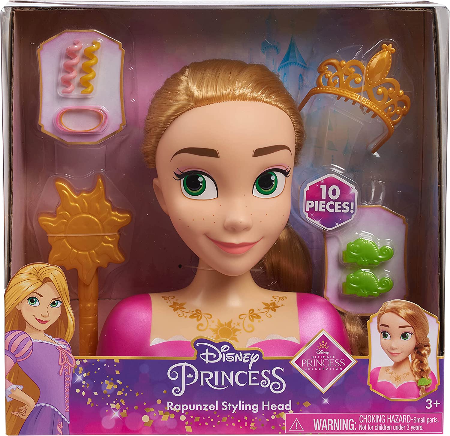 Foto 6 | Princesa Rapunzel Cabeza Para Peinar 10 Accesorios Disney