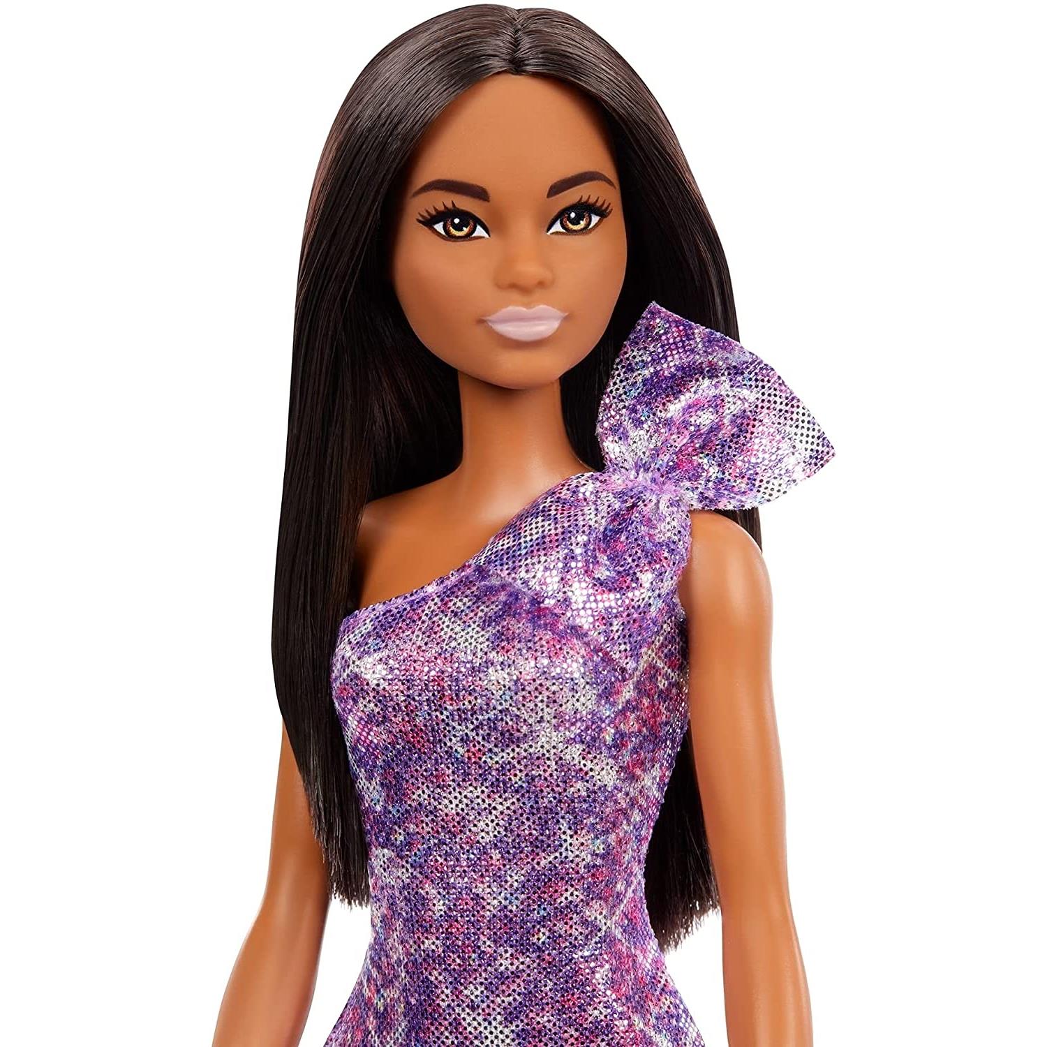 Foto 4 pulgar | Venta Internacional- Muñeca Barbie Glitz Doll Glitter Vestido Púrpura Afroamericana