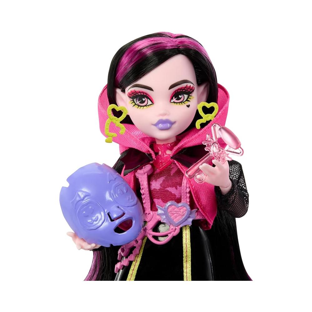Foto 3 pulgar | Muñeca de Moda Draculaura Skulltimate Neon Frights Monster High