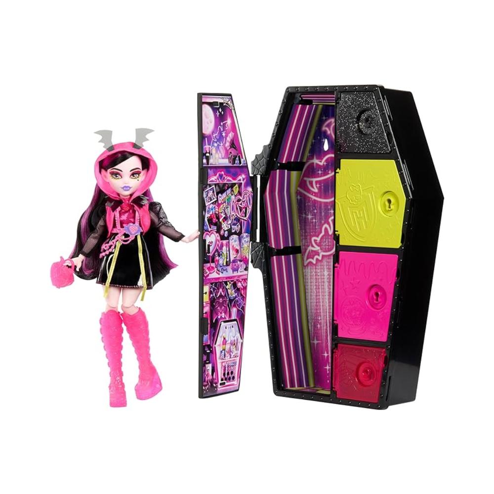 Foto 5 pulgar | Muñeca de Moda Draculaura Skulltimate Neon Frights Monster High