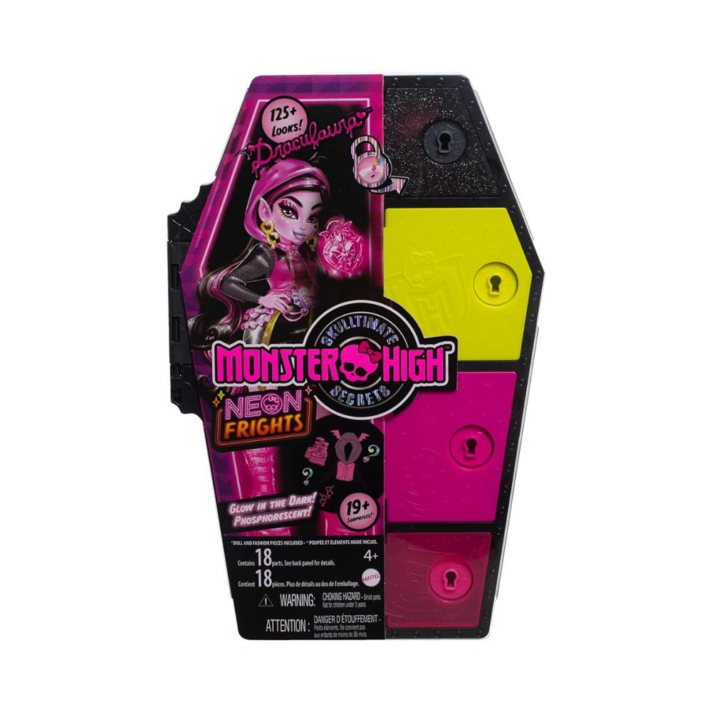 Foto 6 pulgar | Muñeca de Moda Draculaura Skulltimate Neon Frights Monster High