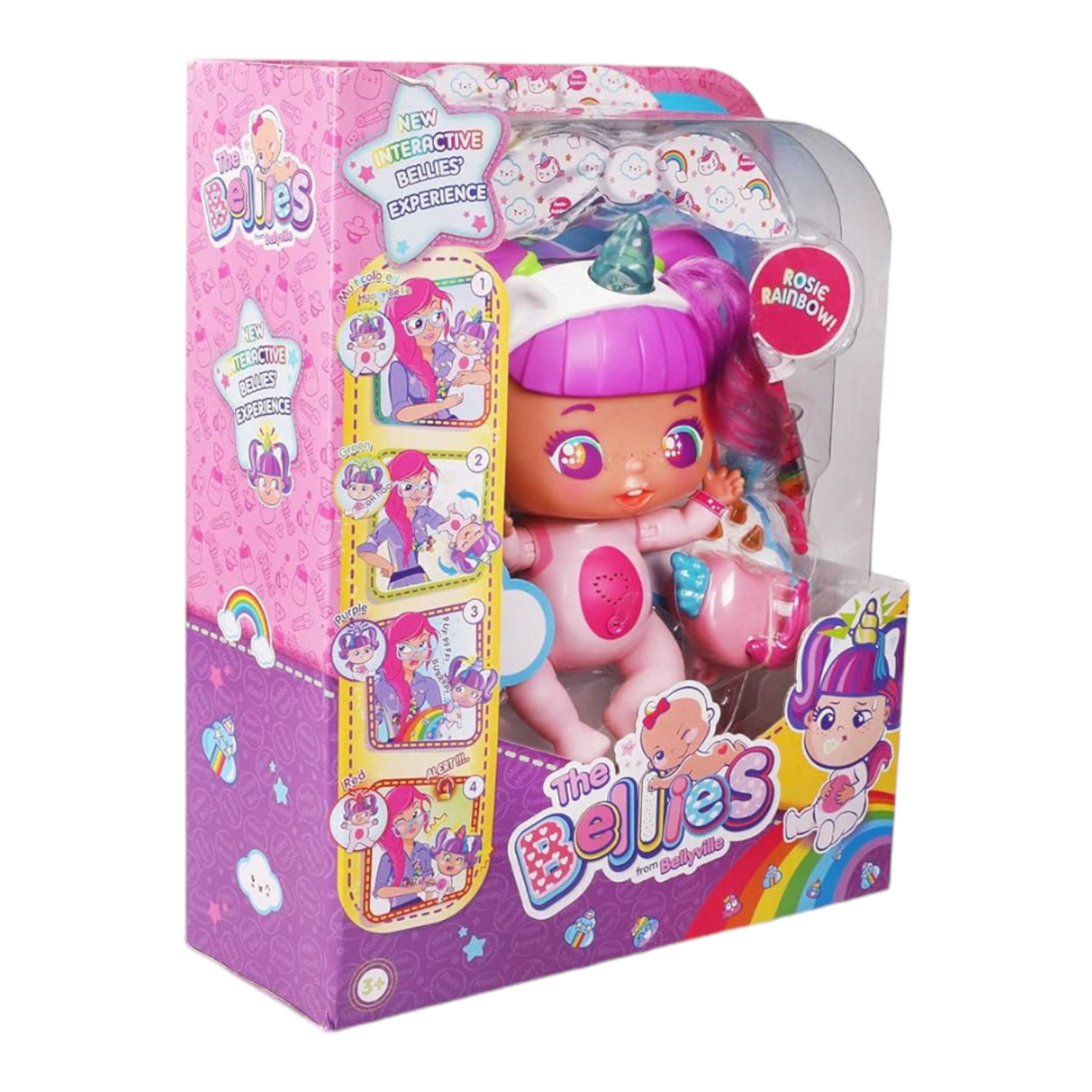Foto 3 pulgar | The Bellies Rosie Rainbow Famosa