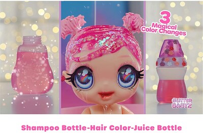Foto 3 | Venta Internacional - Muñeca De Bebé Con Forma De Copo De Nieve Glitter Babyz January Pelo Azul