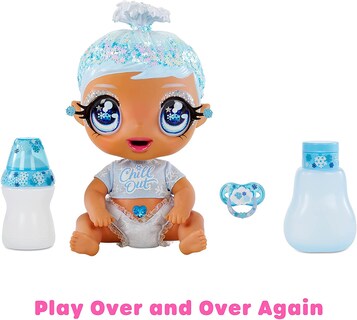 Foto 5 | Venta Internacional - Muñeca De Bebé Con Forma De Copo De Nieve Glitter Babyz January Pelo Azul
