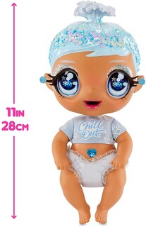 Foto 7 | Venta Internacional - Muñeca De Bebé Con Forma De Copo De Nieve Glitter Babyz January Pelo Azul