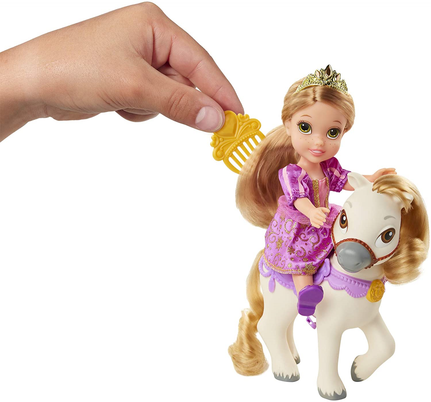 Foto 3 pulgar | Venta Internacional - Princesa Rapunzel  y Poni Toy Disney 15 Cm