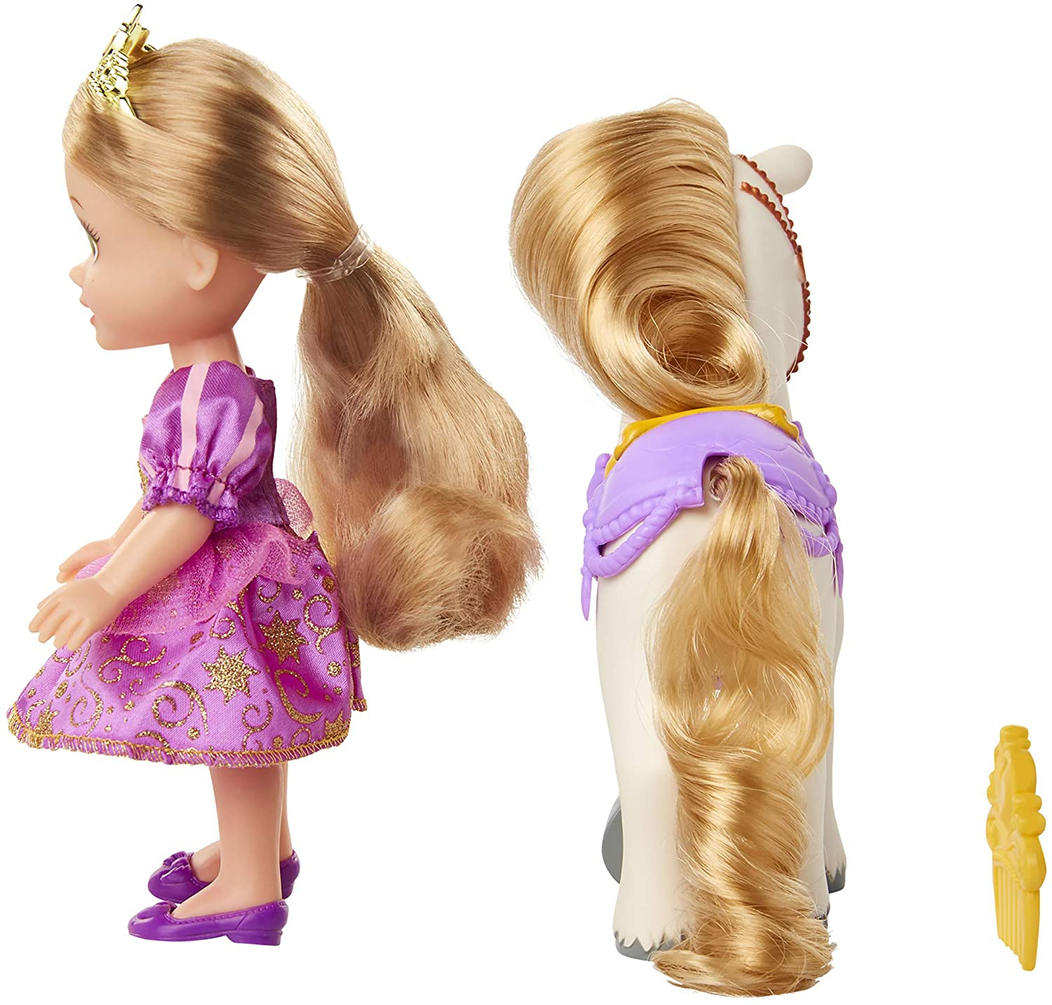 Foto 6 pulgar | Venta Internacional - Princesa Rapunzel  y Poni Toy Disney 15 Cm