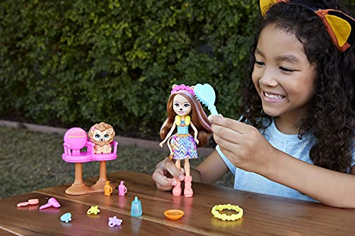Foto 2 | Venta Internacional - Set De Juego Mattel Enchantimals Stylin' Salon Lacey Lion Con Melena