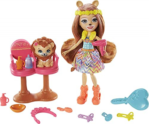 Foto 7 pulgar | Venta Internacional - Set De Juego Mattel Enchantimals Stylin' Salon Lacey Lion Con Melena