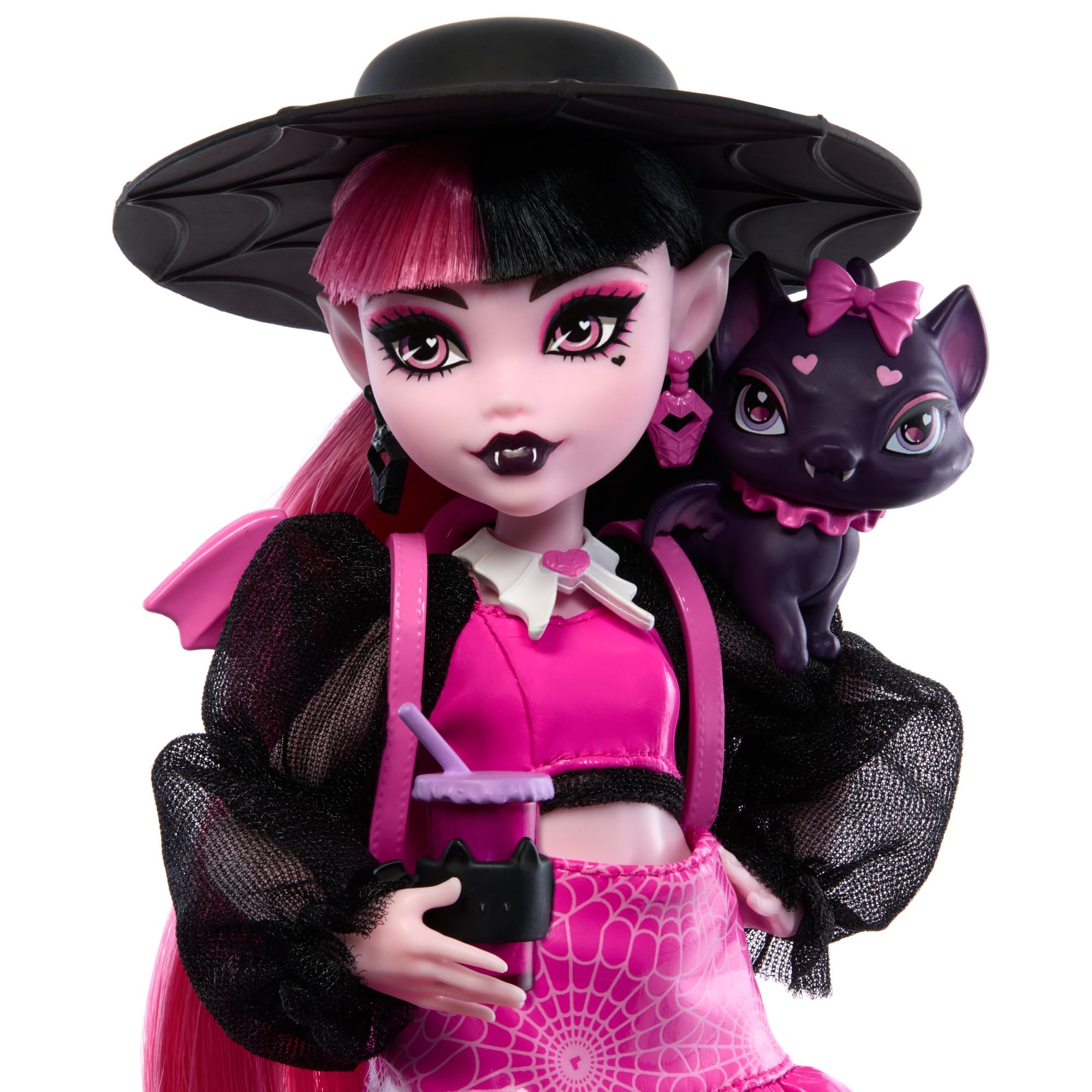Foto 4 pulgar | Venta Internacional - Muñeca Monster High Draculaura Con Mascota Murciélagos Y Gatos Count Fabulous