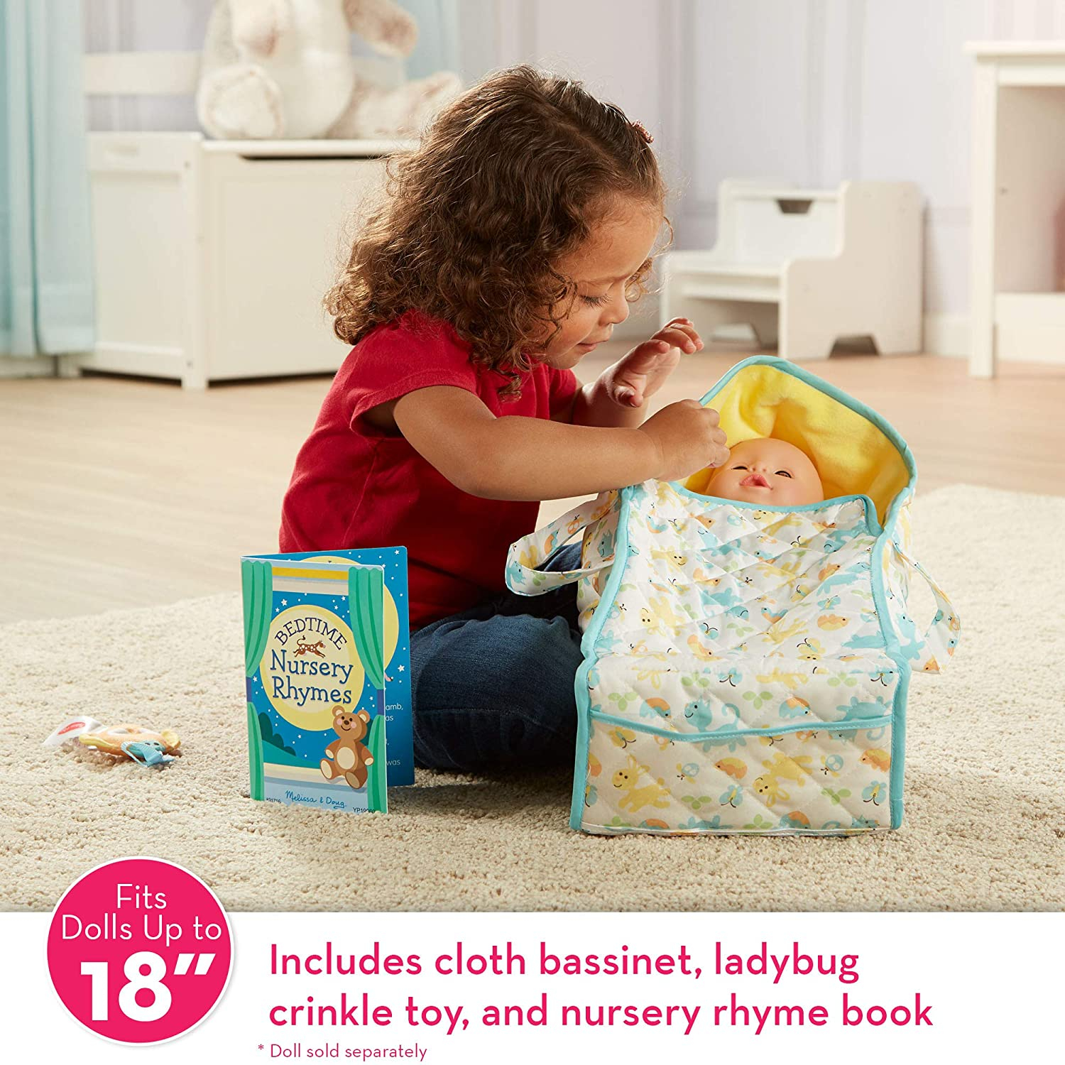 Foto 2 | Venta Internacional - Set De Juego Para Muñecas Melissa & Doug Bassinet