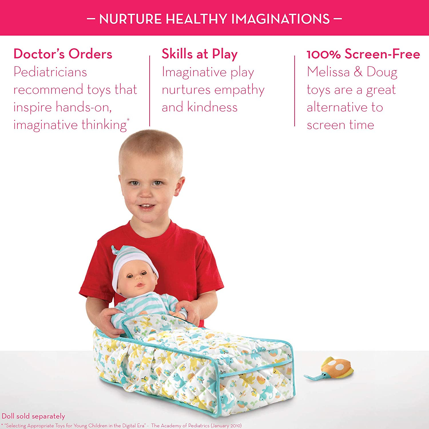Foto 4 | Venta Internacional - Set De Juego Para Muñecas Melissa & Doug Bassinet