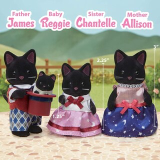 Foto 6 | Venta Internacional - Figuras Familia Calico Critters Midnight Cat 4 Piezas