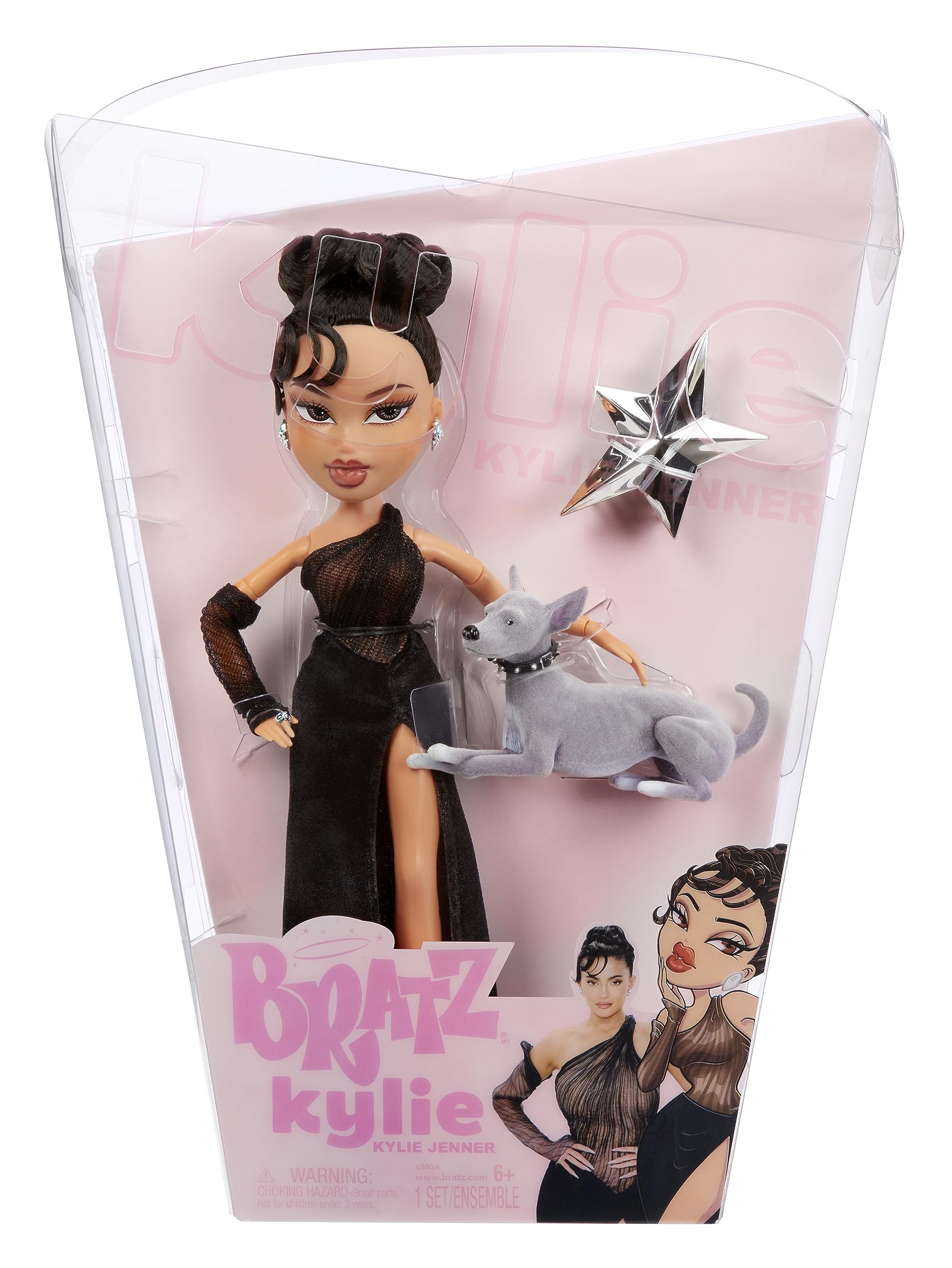 Venta Internacional - Muñeca de Moda Bratz x Kylie Jenner Night con Bata y Perro