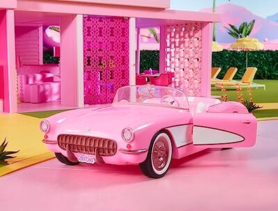 Foto 3 | Venta Internacional - Coche Coleccionable Barbie The Movie Pink Corvette Convertible