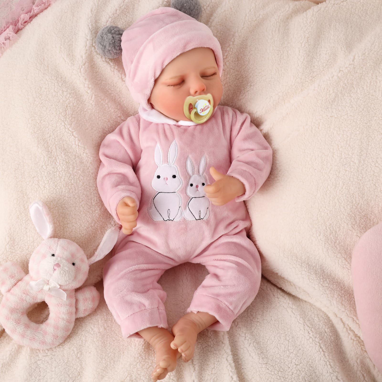 Foto 5 pulgar | Venta Internacional - Muñeca Reborn Jizhi Relike Girl De 43 Cm Con Kit De Alimentación Para Mayores De 3