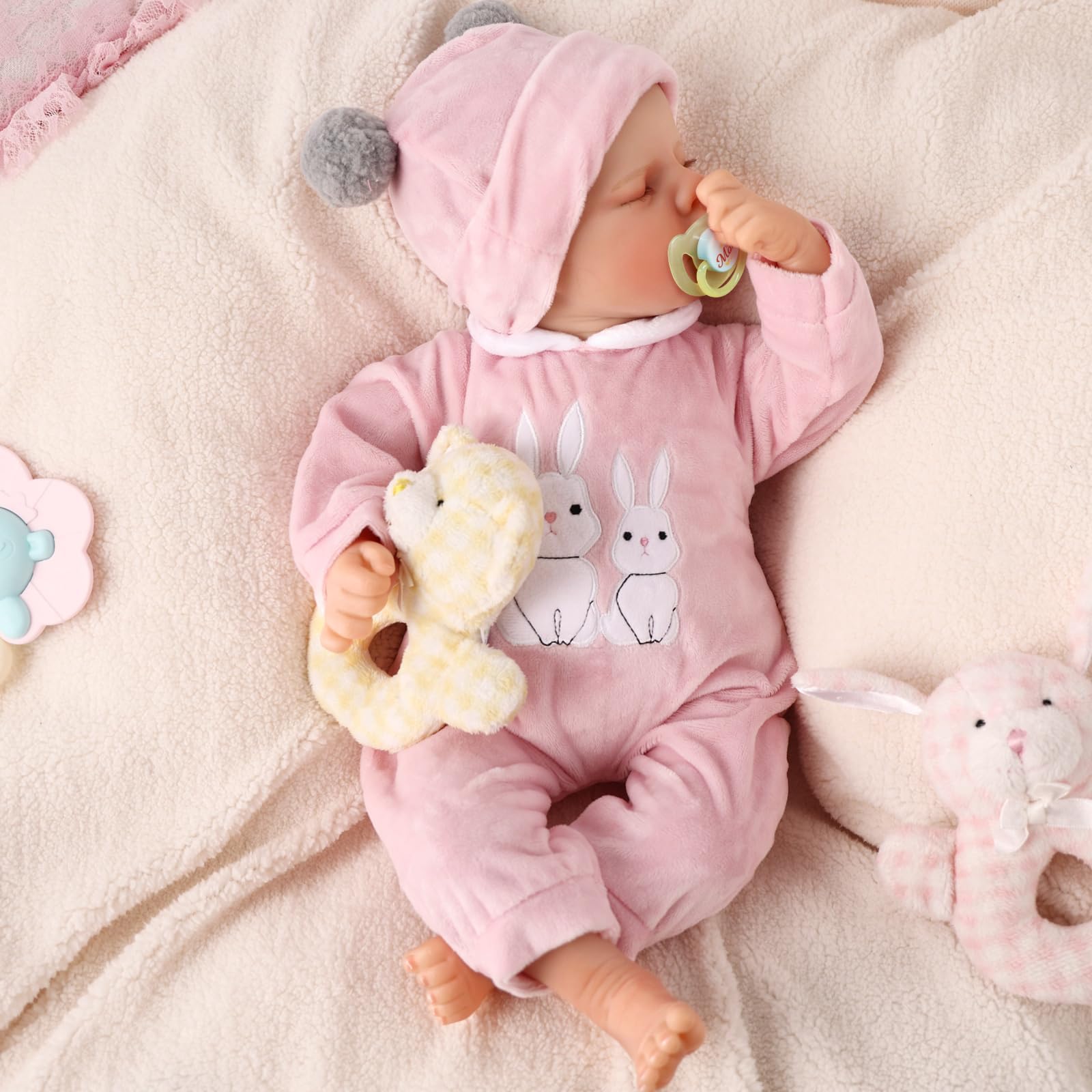 Foto 7 pulgar | Venta Internacional - Muñeca Reborn Jizhi Relike Girl De 43 Cm Con Kit De Alimentación Para Mayores De 3