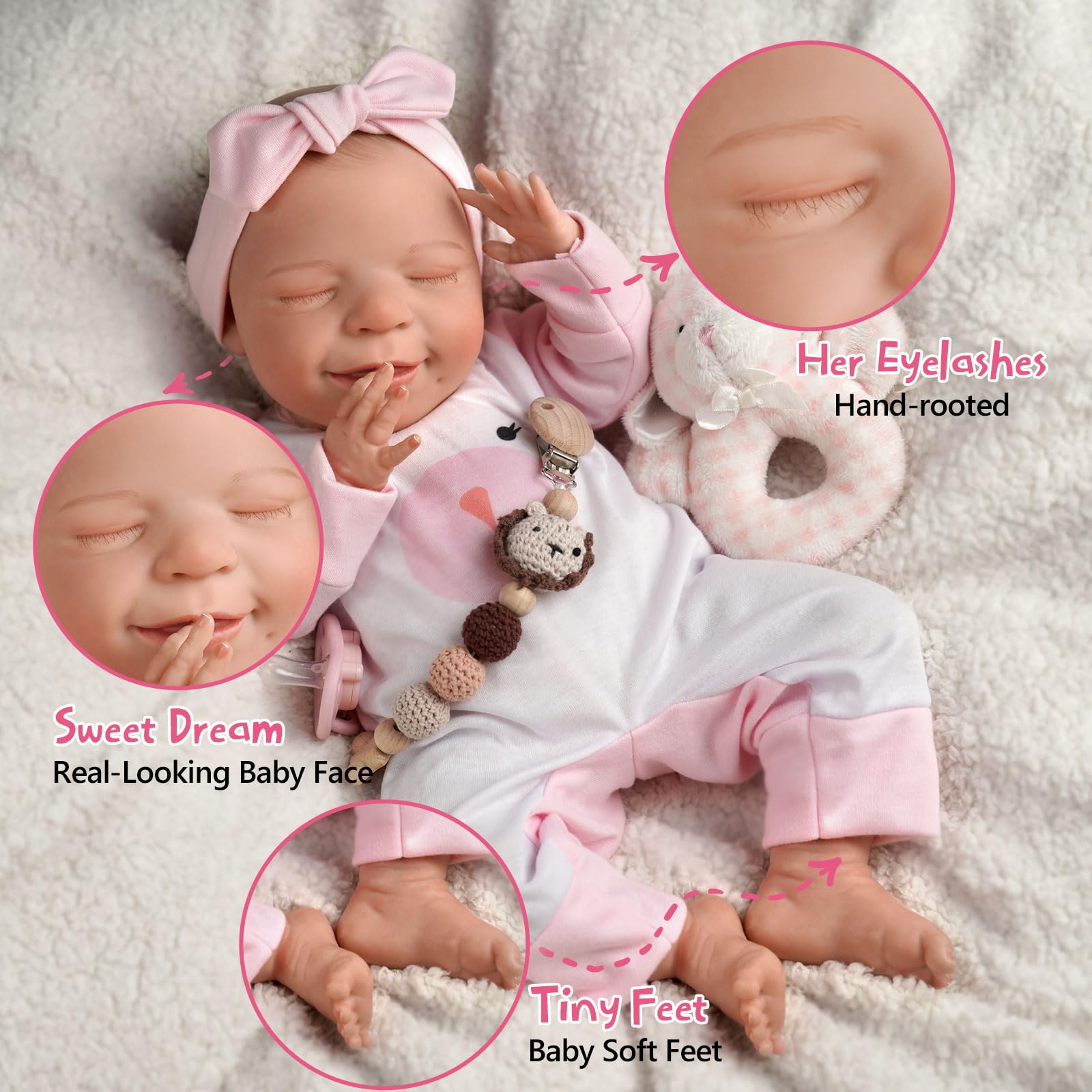 Foto 4 pulgar | Venta Internacional - Reborn Baby Doll Babeside Relike, Vinilo De Cuerpo Completo De 53,3 Cm