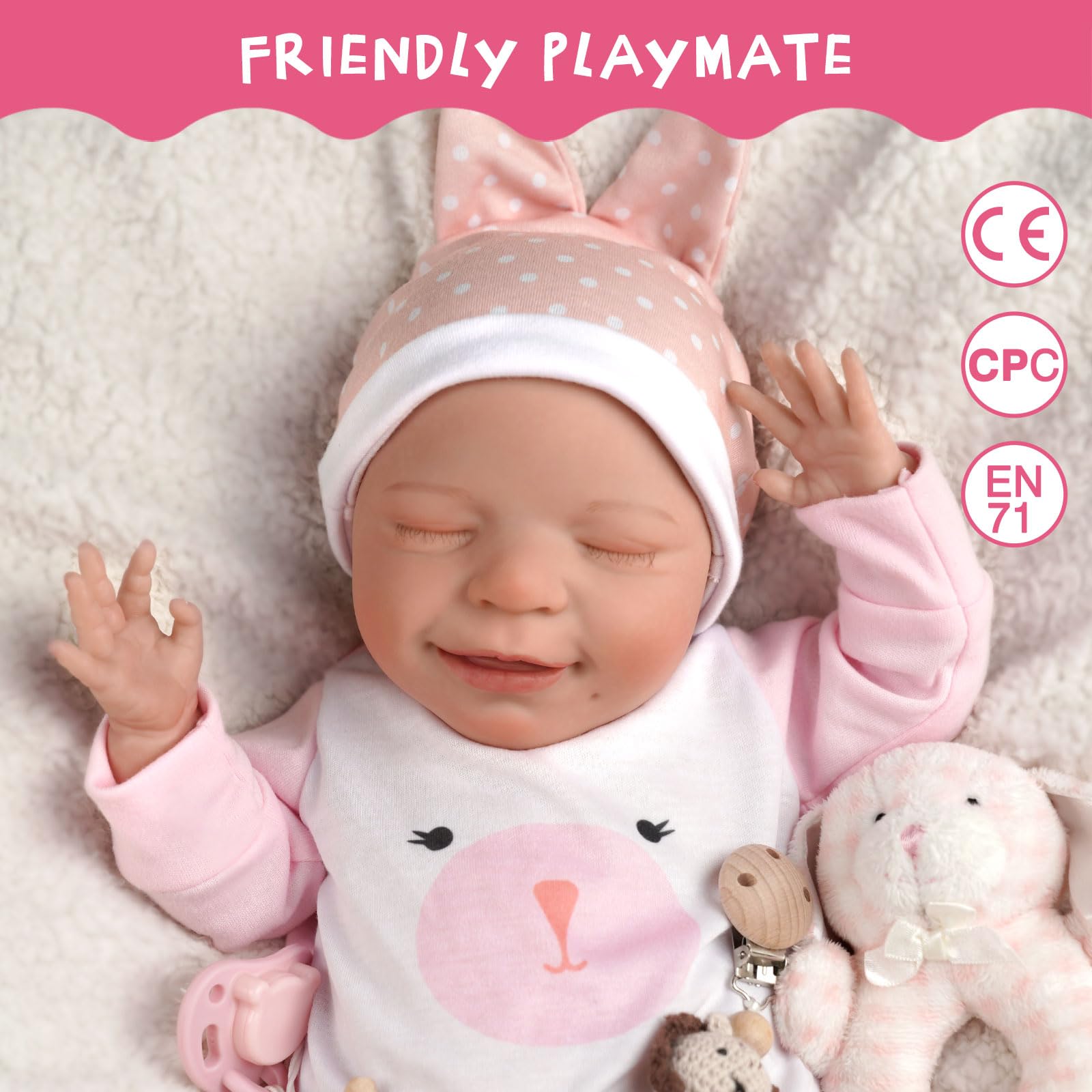 Foto 6 pulgar | Venta Internacional - Reborn Baby Doll Babeside Relike, Vinilo De Cuerpo Completo De 53,3 Cm