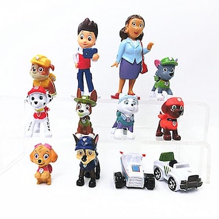 Foto 1 | Venta Internacional - Juego De Figuras De Perros Rescatados De La Patrulla Canina, 12 Piezas, Sajy Para Niños