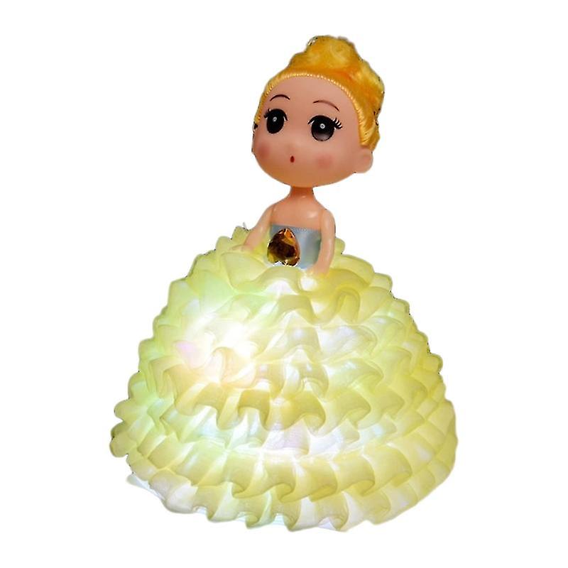 Venta Internacional - Muñeca Princesa De 18 Cm Con Batería De Botón De Luz Led Parpadeante
