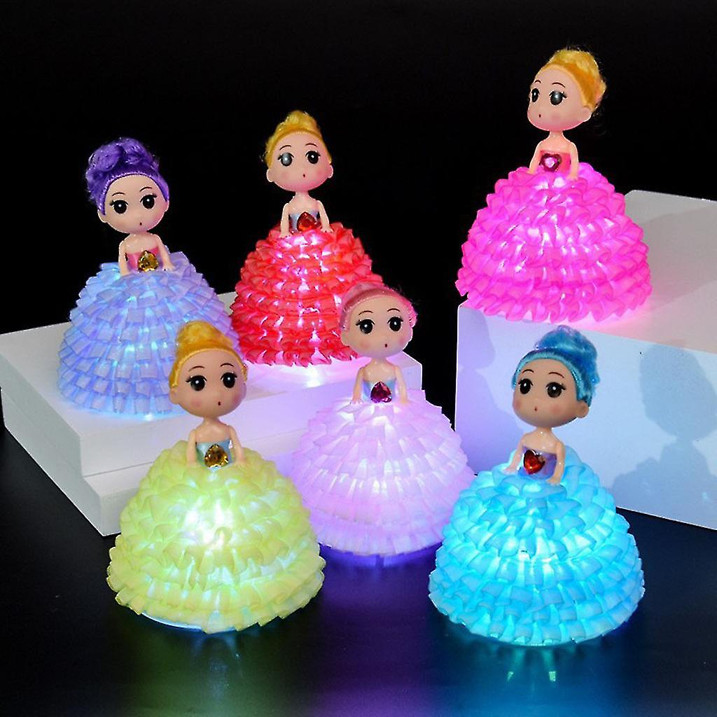 Foto 4 pulgar | Venta Internacional - Muñeca Princesa De 18 Cm Con Batería De Botón De Luz Led Parpadeante