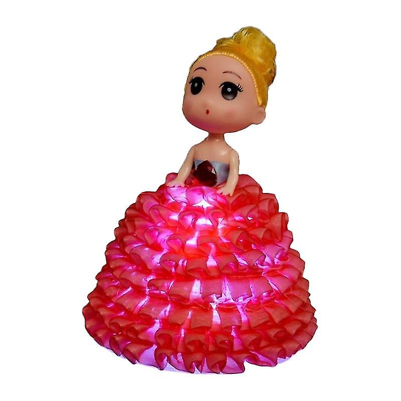 Venta Internacional - Muñeca Princesa Con Luz Led Intermitente De 18 Cm Con Alimentación Por Batería