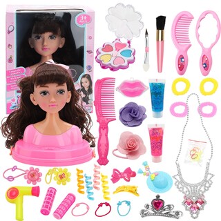 Foto 3 | Venta Internacional - Set Para Peinar Muñecas Con Cabeza Y Pelo Para Niñas, Princesa, Superventas