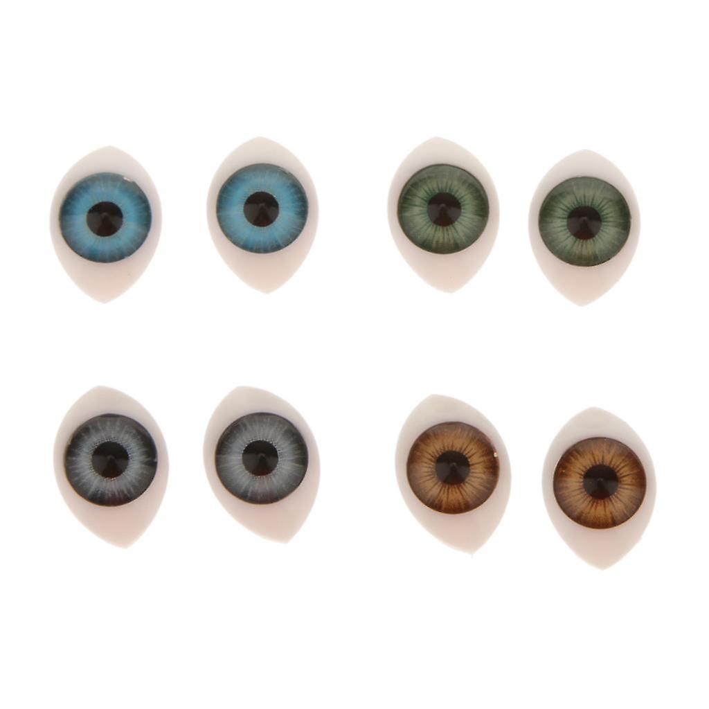 Venta Internacional - Ojos De Muñeca Ovalados Con Parte Trasera Plana De Plástico, 20 Mm, Iris De 11 Mm, Para Porcelana