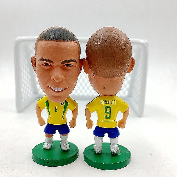 Venta Internacional - Figura Brasileña Con Forma De Estrella De Jugador De Fútbol, 6,5 Cm, Pvc