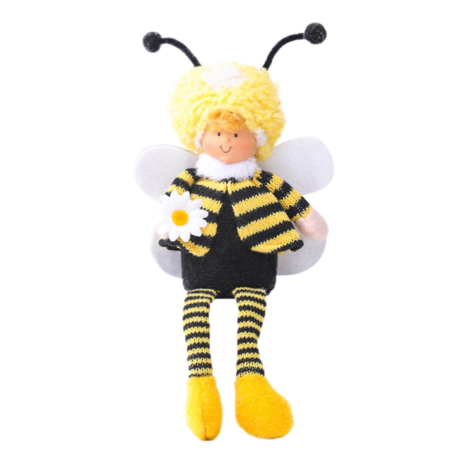 Foto 1 | Venta Internacional - Muñeca Decorativa Tejida En Lana De Pierna Larga Con Forma De Abeja Para Festival, 34 Cm
