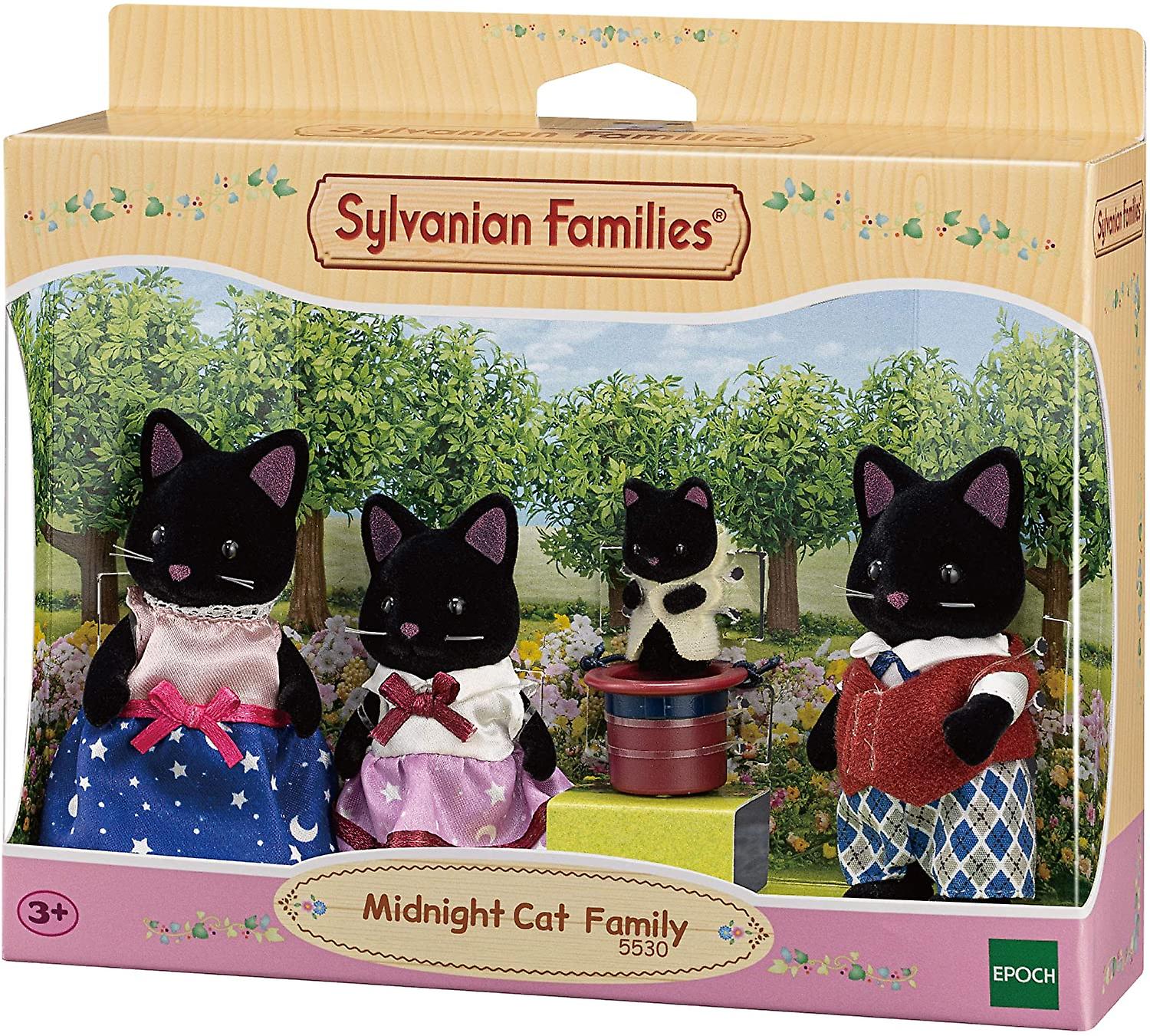 Foto 2 pulgar | Venta Internacional - Set De Figuras Sylvanian Families Midnight Cat Family Con 5 Piezas