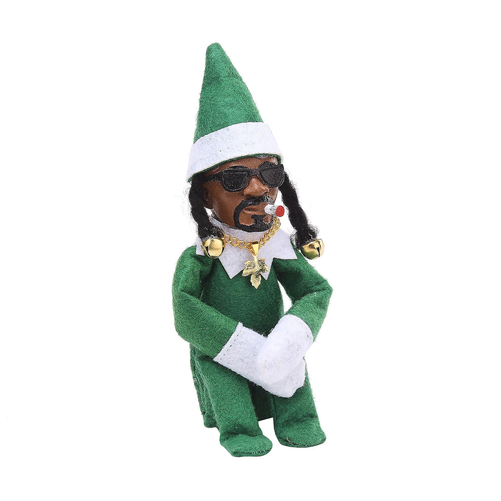 Venta Internacional - Adorno Navideño Con Forma De Elfo Para Muñeco Snoop On A Stoop, 30 Cm, Color Verde