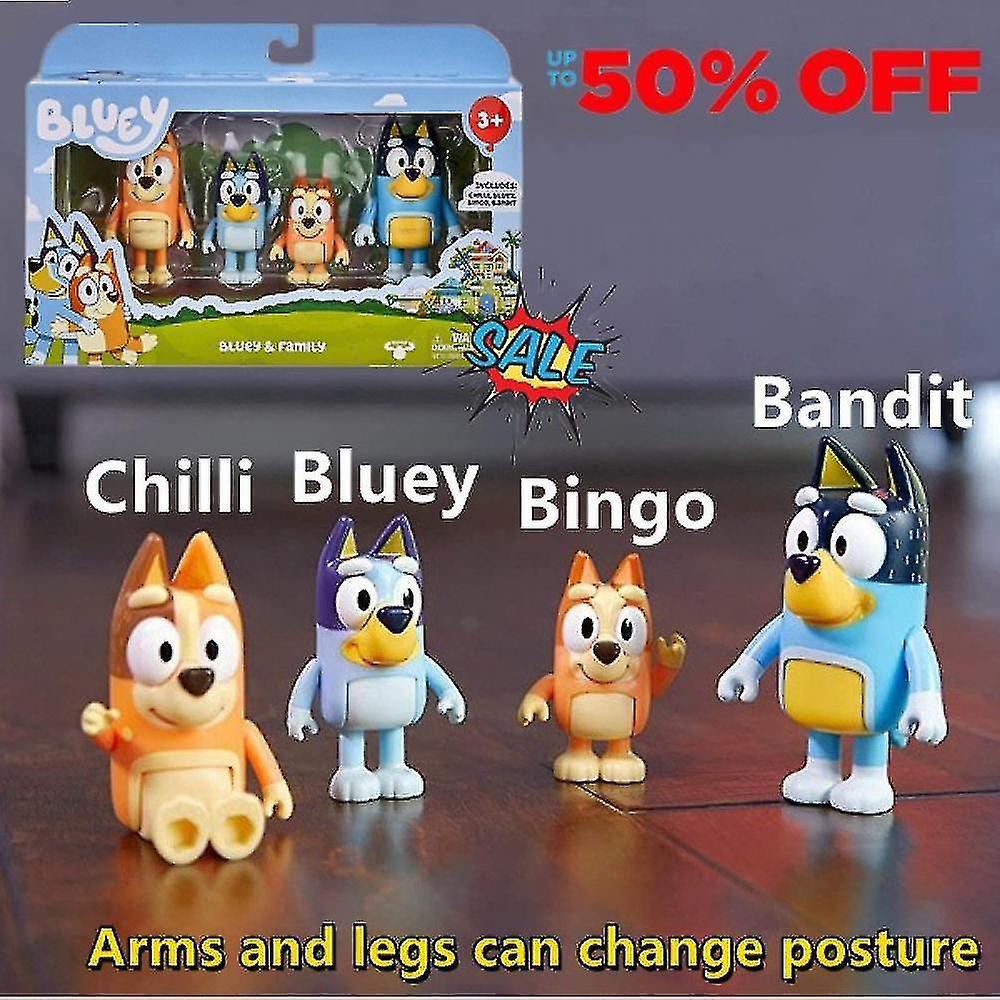 Foto 6 pulgar | Venta Internacional - Doll Toys Bluey Bingo Family, Material Abs De Alta Calidad, 5-9 Cm