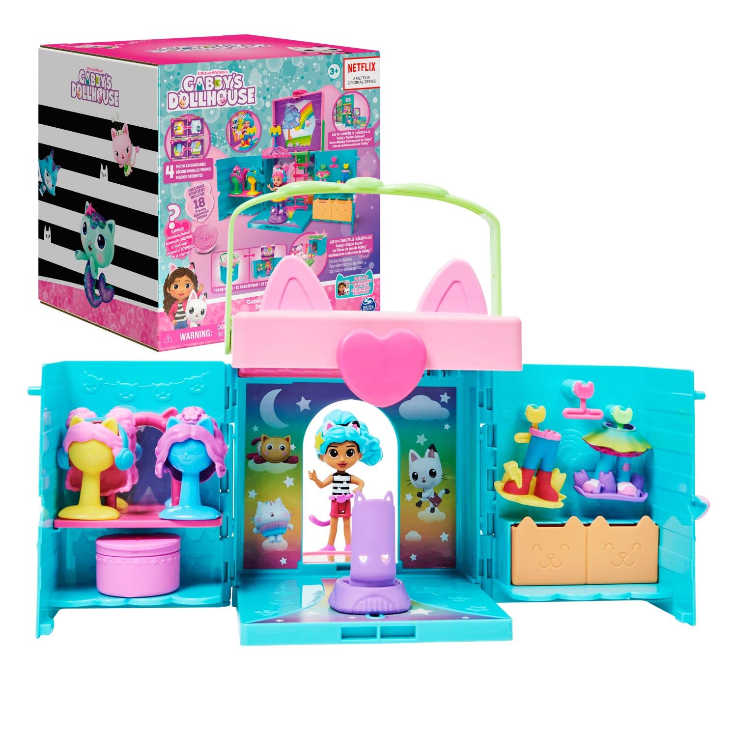 Foto 2 pulgar | Armario De Disfraces Playset Gabby's Dollhouse Con Muñeca Gabby 3+ - Venta Internacional.