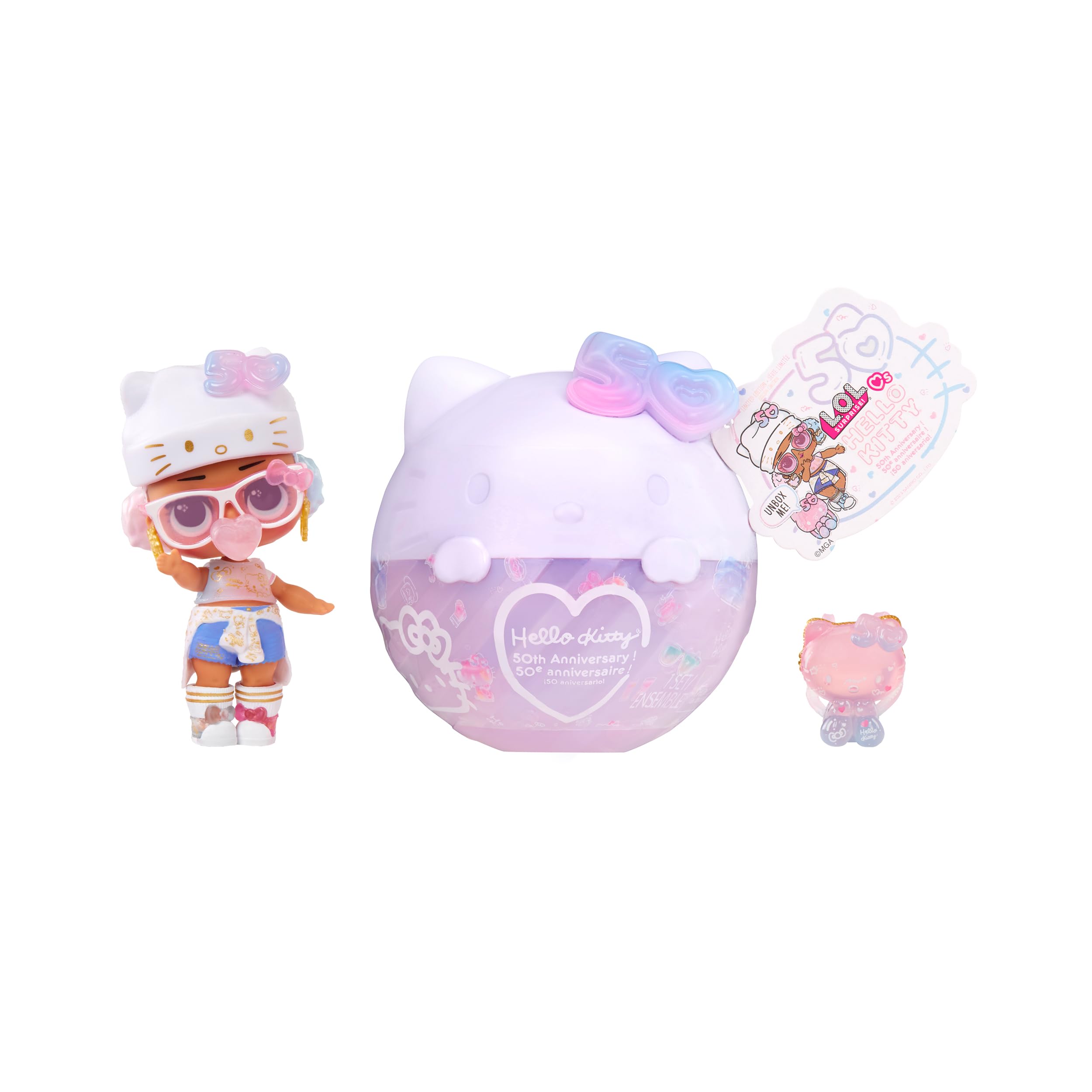 Foto 2 pulgar | Doll Lol Surprise Hello Kitty Crystal Cutie, 50 Aniversario - Venta Internacional.